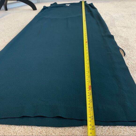 Eileen Fisher dark teal 100% silk two piece dress blouse set Sz M - Picture 15 of 17